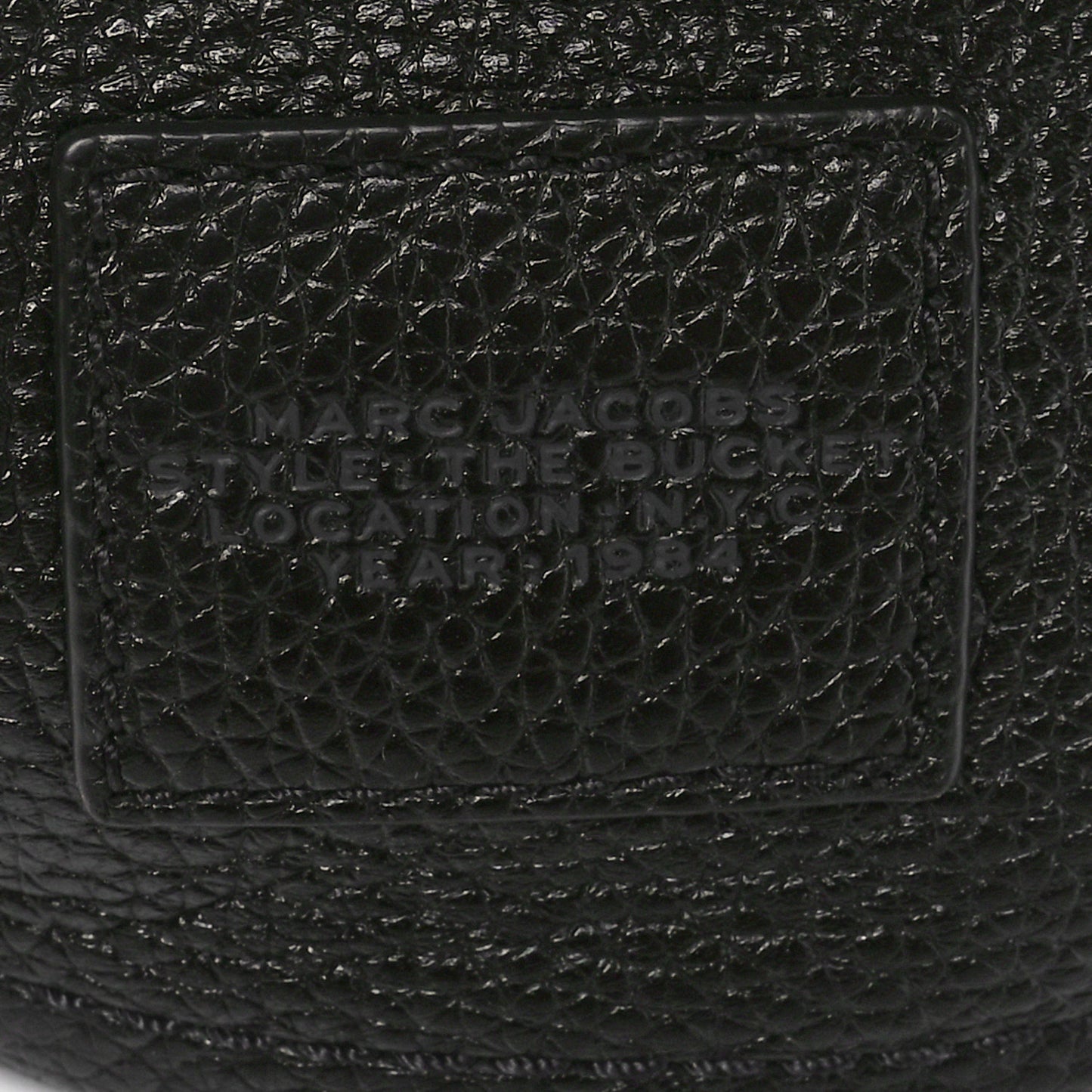 Grained Calfskin Mini The Bucket Bag Black