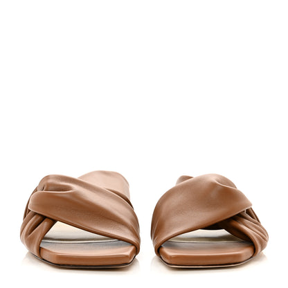 Jimmy Choo Nappa Narisa Flat Sandals 37.5 Cuoio 2 of 7