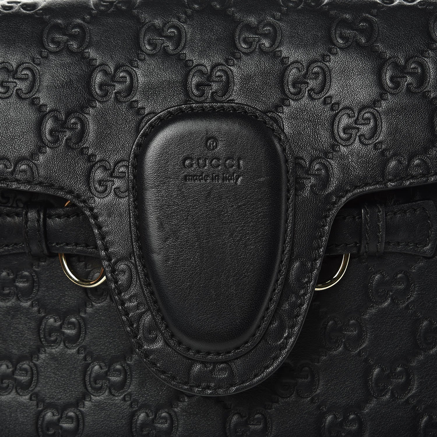 Gucci Guccissima Medium Emily Chain Shoulder Bag Black 10 of 17
