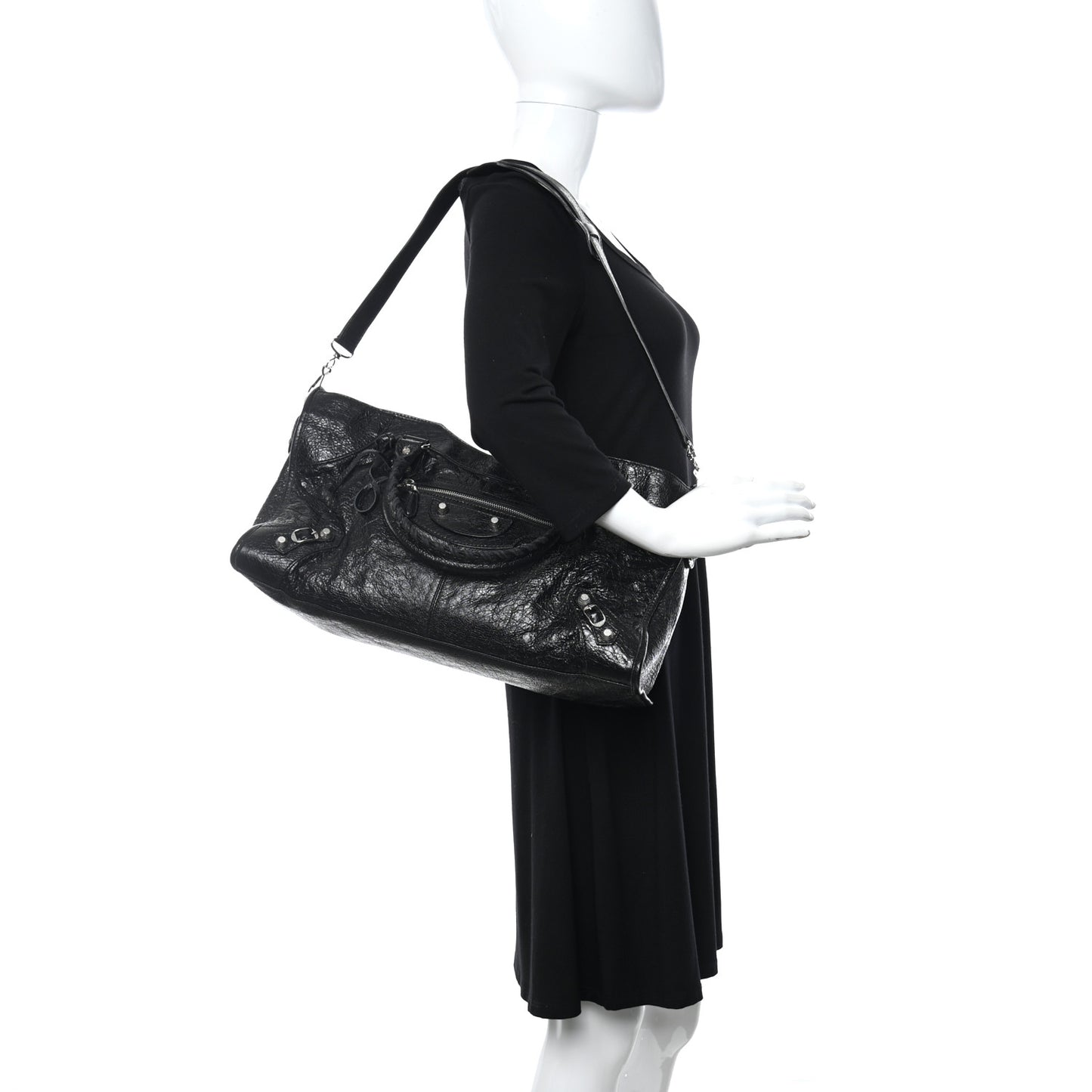 Agneau Giant 12 Silver Hardware Part Time Black