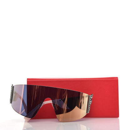 Fendi Mirrored Crystal Embellished FFreedom Shield Sunglasses FF 0382/S Pink 7 of 7
