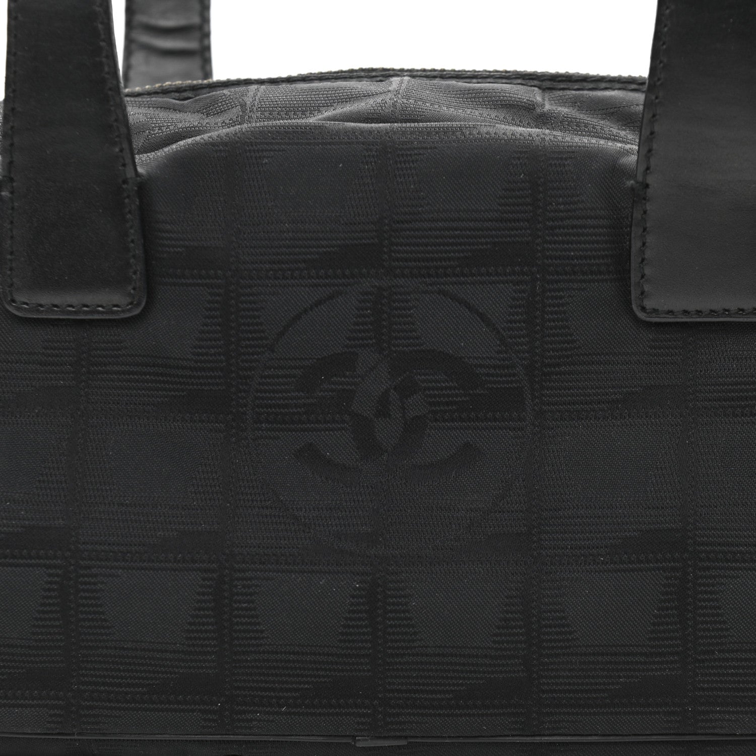 Chanel Nylon Travel Bowler Black 8 of 15