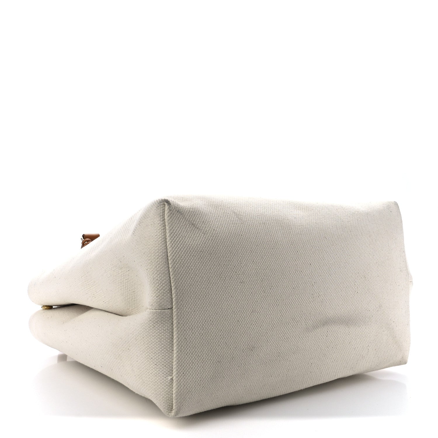 Celine Canvas Calfskin Horizontal Cabas Natural Tan 3 of 12