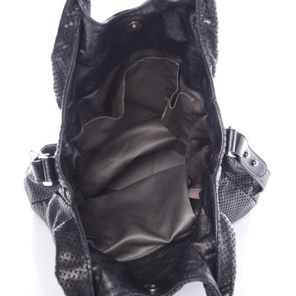 Chanel Glazed Calfskin Perforated Medium Rodeo Drive Tote Black 5 of 9