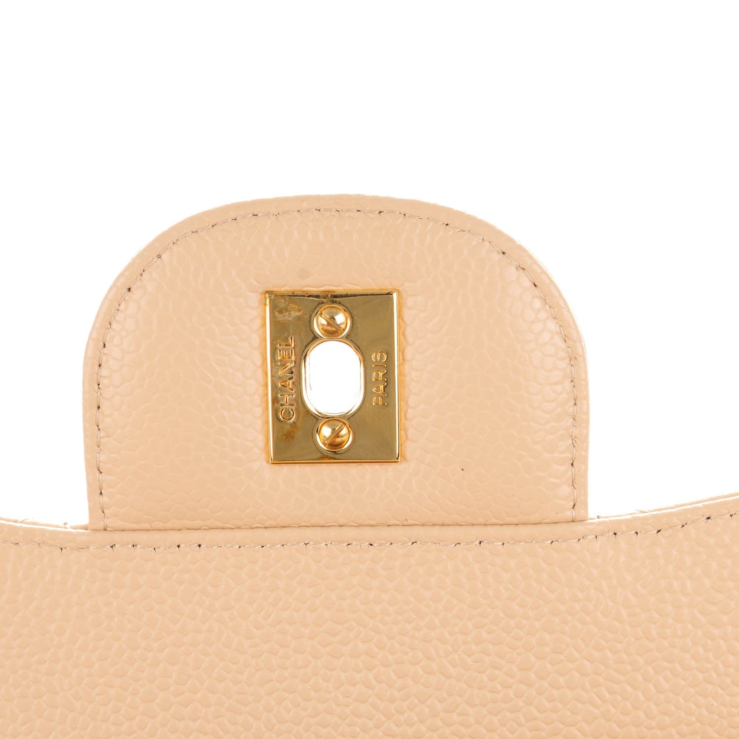 Chanel Caviar Quilted Jumbo Double Flap Beige Clair 6 of 8