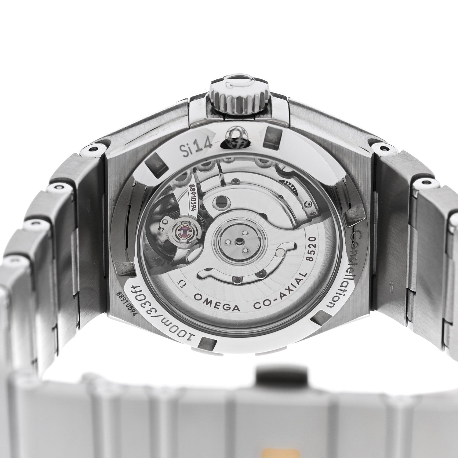 Omega Stainless Steel Diamond Bezel Tahiti Mother of Pearl 27mm Constellation Co-Axial Automatic Watch 123.15.27.20.57.003 4 of 5