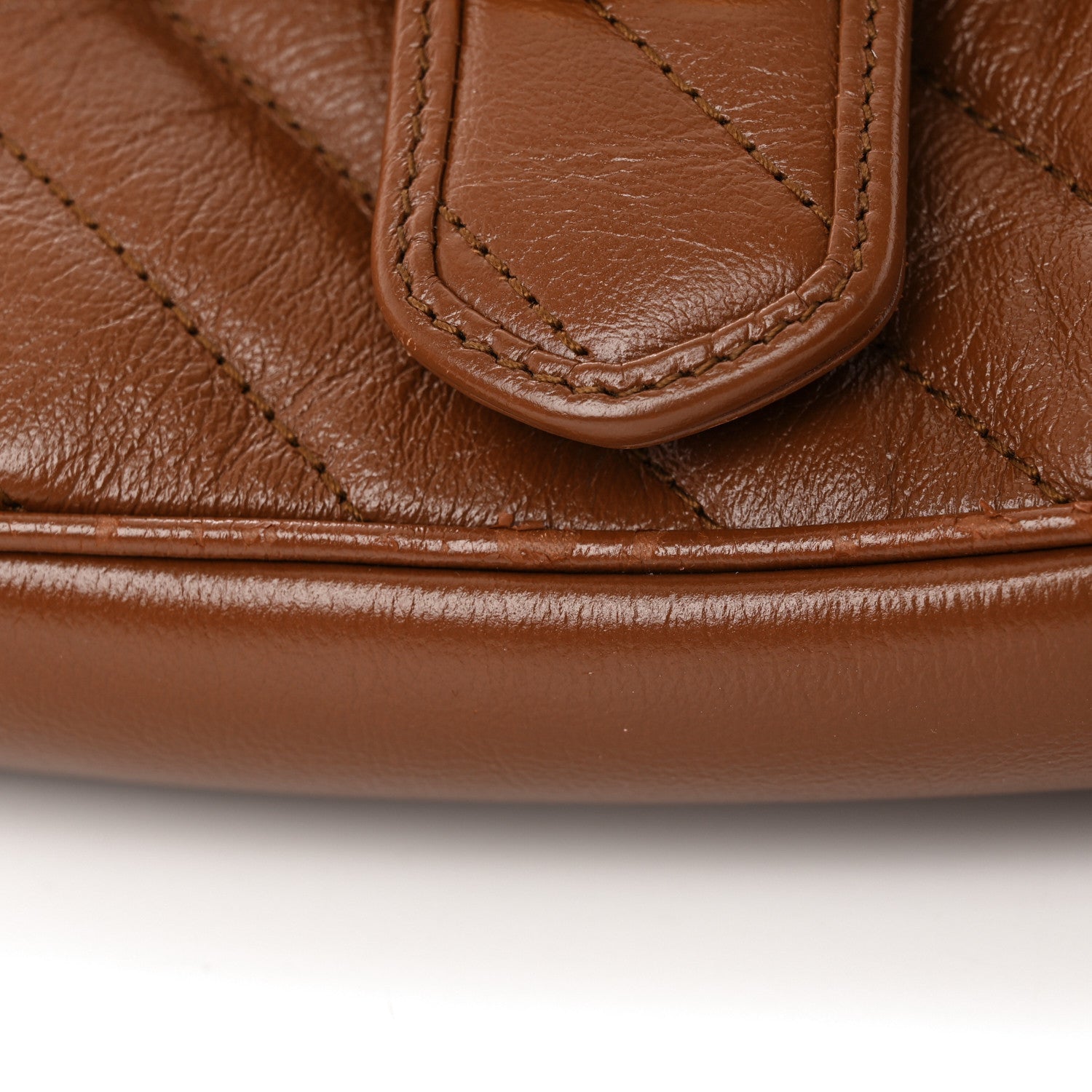 Gucci Azalea Calfskin Matelasse Diagonal Mini GG Marmont Shoulder Bag Cuir 14 of 18