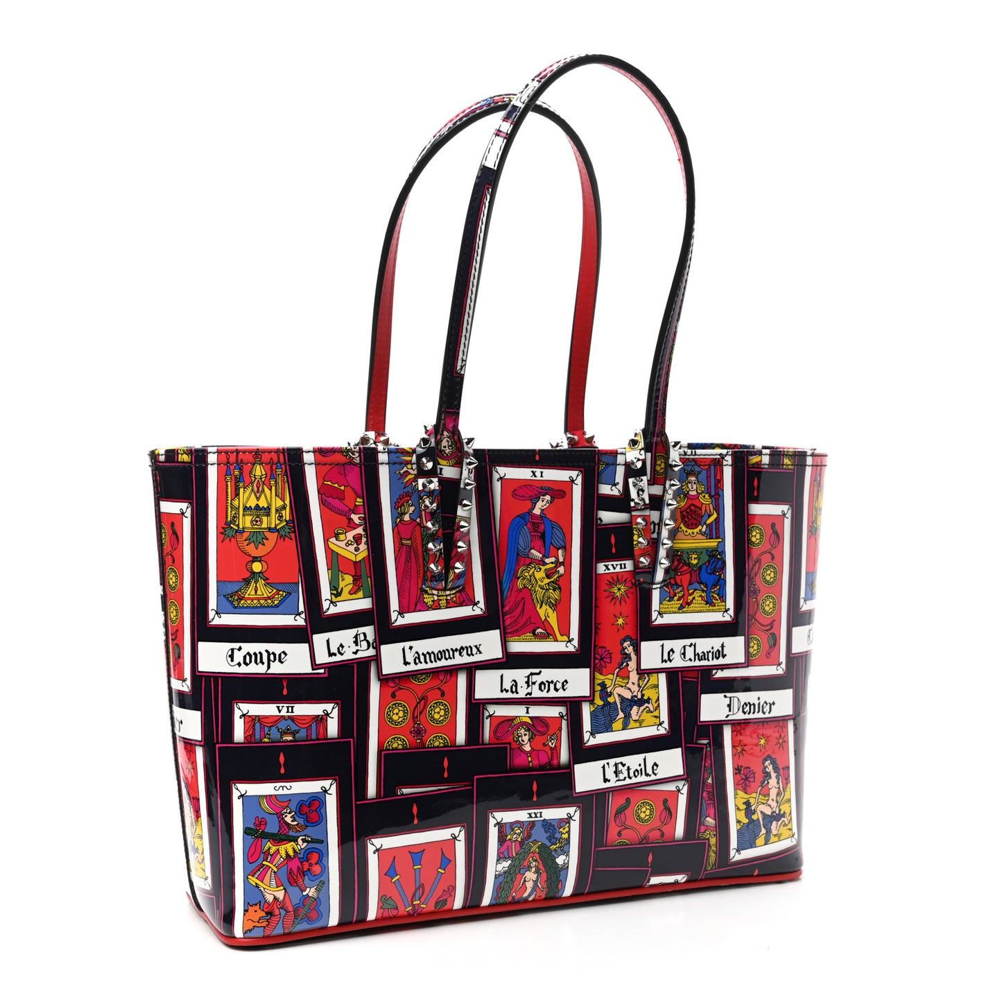Patent Calfskin Small Tarot Cabata Tote Multicolor
