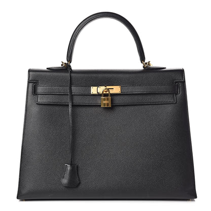 Hermes Epsom Kelly Sellier 35 Black 1 of 35