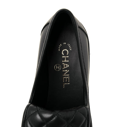 Chanel Lambskin Quilted CC Turnlock Loafers 39 Black 8 of 13