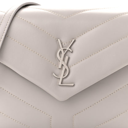 Saint Laurent Calfskin Y Quilted Monogram Toy Loulou Satchel Granite 8 of 11