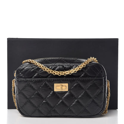 Chanel Aged Calfskin Quilted Mini Reissue Camera Case Black 10 of 10
