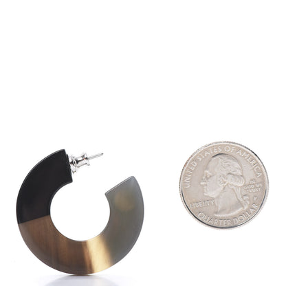 Hermes Buffalo Horn Hoop Earrings 3 of 5