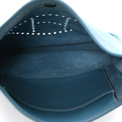 Hermes Taurillon Clemence Evelyne GM Blue Jean 5 of 10