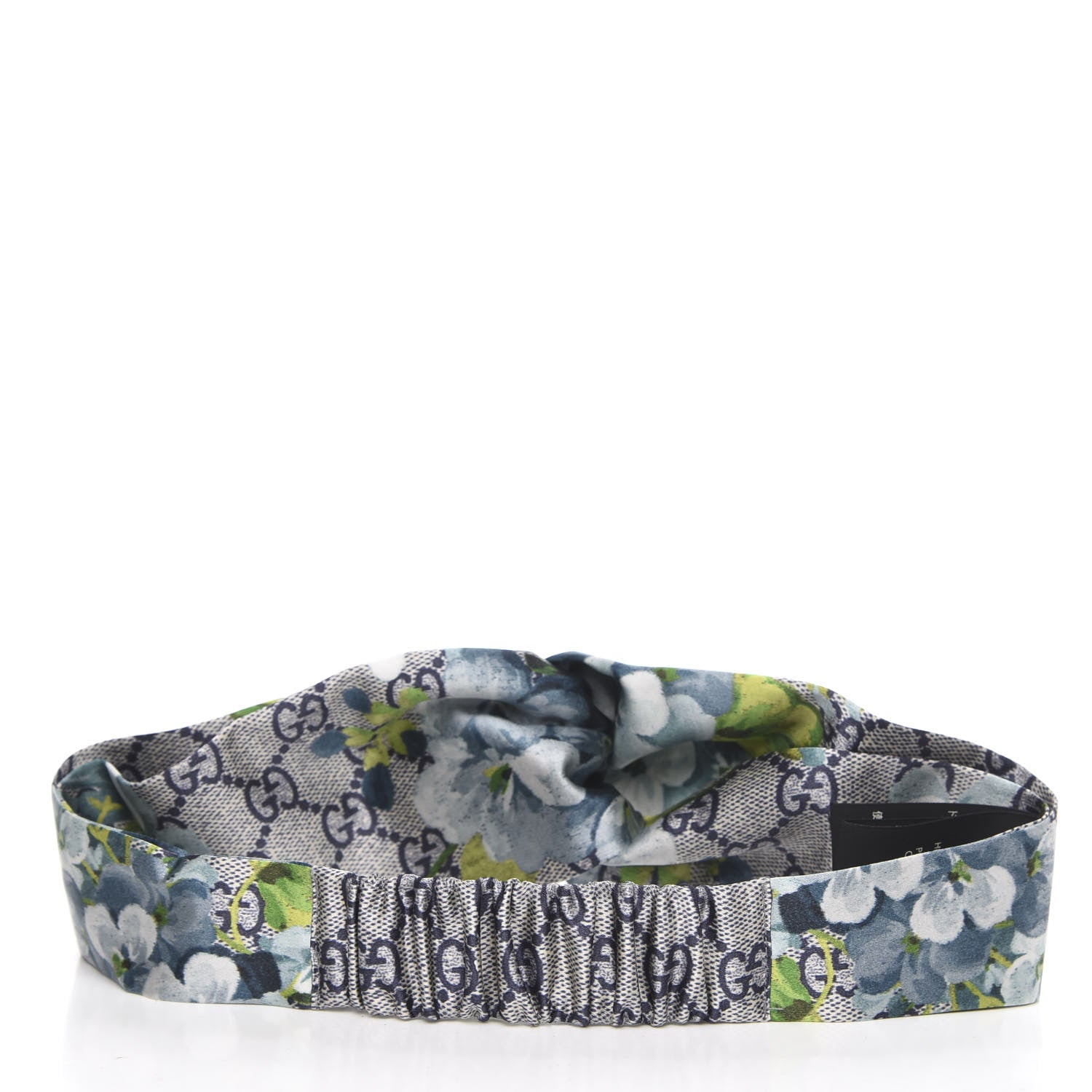 Gucci Silk Monogram Blooms Print Headband Blue 3 of 4