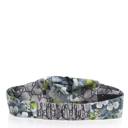 Gucci Silk Monogram Blooms Print Headband Blue 3 of 4