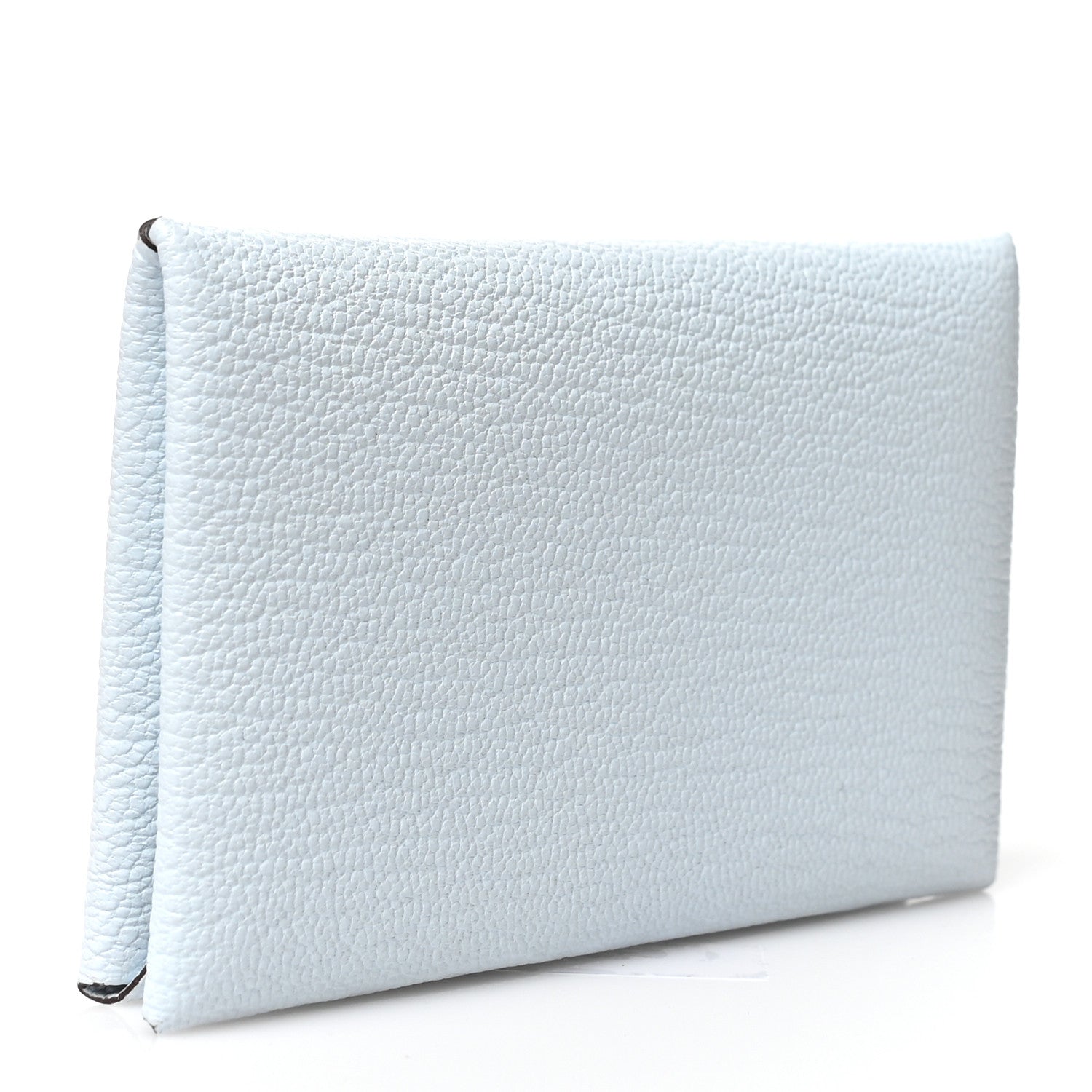 Hermes Chevre Mysore Calvi Card Case Bleu Brume 3 of 8