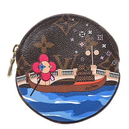 Louis Vuitton Monogram 2019 Christmas Animation Round Coin Purse Blue 1 of 6