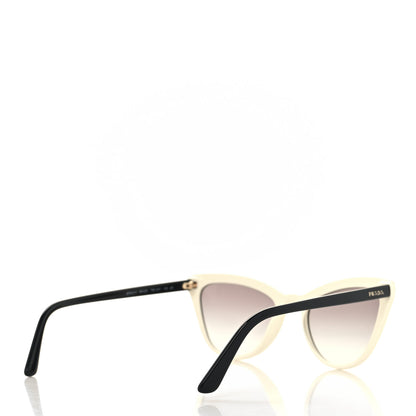 Prada Acetate Cat Eye Sunglasses SPR 01V White Black 4 of 7