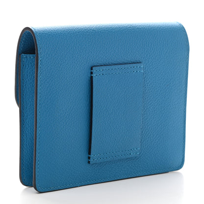 Hermes Evercolor Verso Roulis Slim Wallet Bleu Frida Rose Mexico 4 of 8