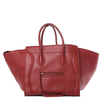 Celine Supple Calfskin Medium Phantom Luggage Red 1 of 19