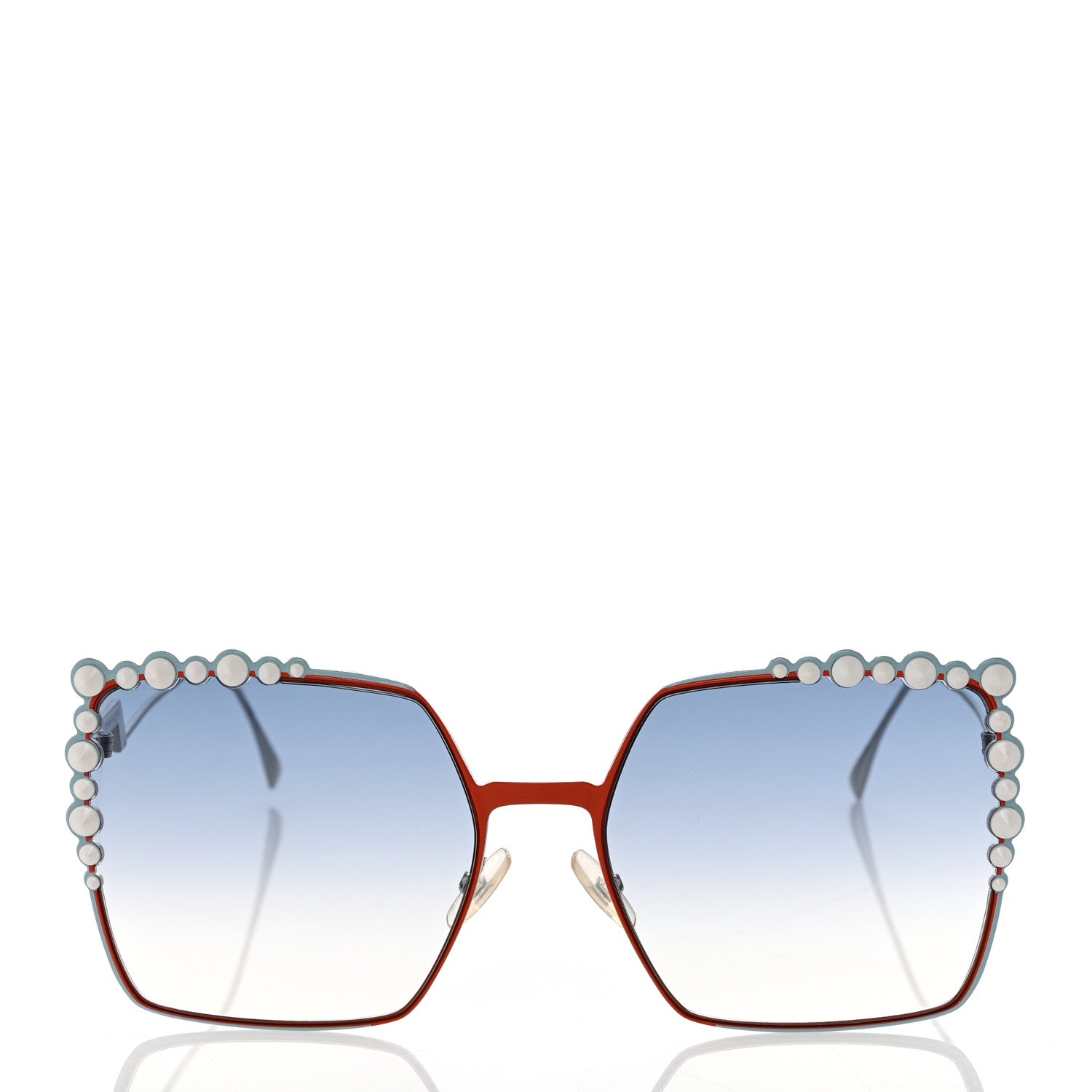 Fendi Metal Dots Square Sunglasses FF 0259/S Red 2 of 8