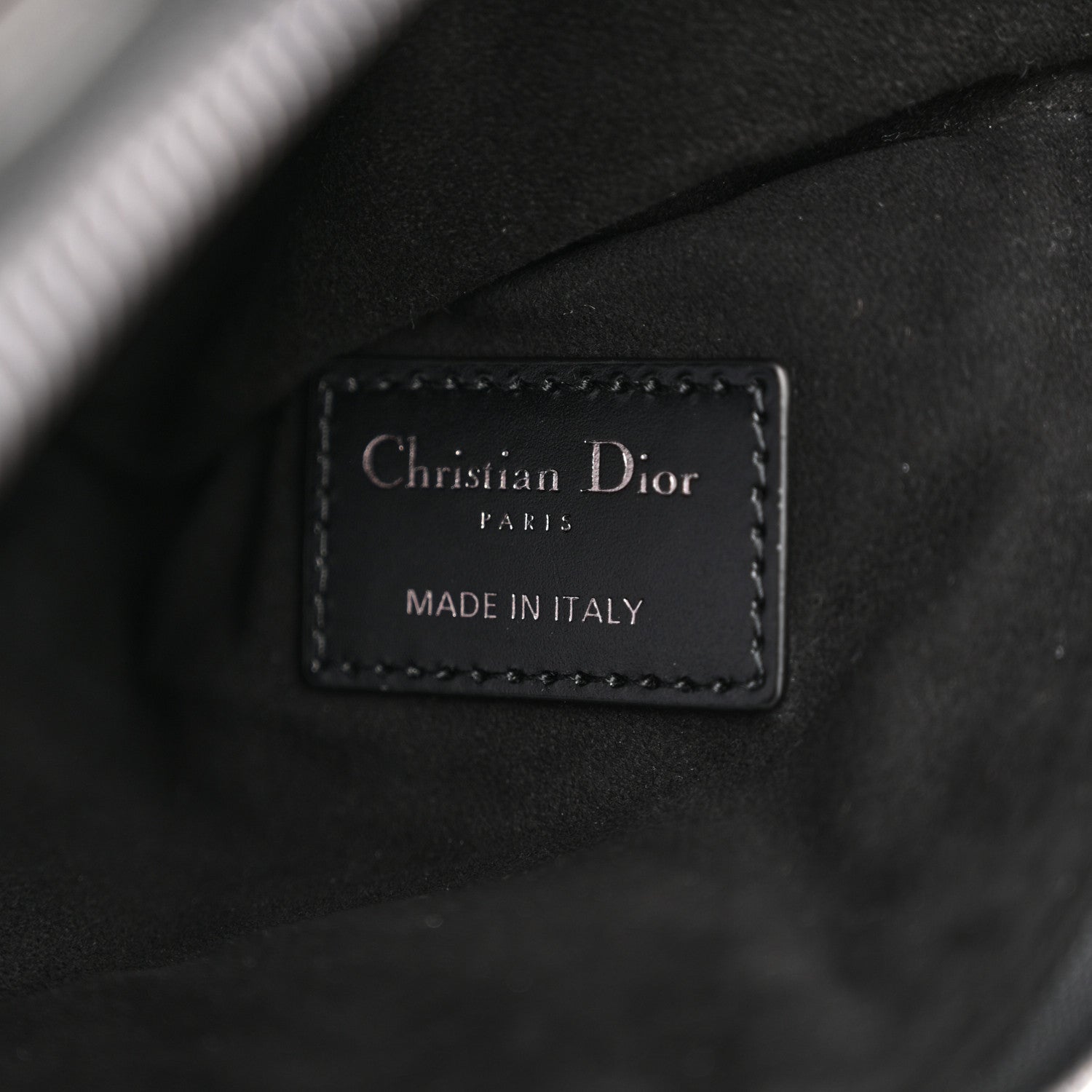 Christian Dior Calfskin Macrocannage Mini Dior Caro Tulip Bag Black 6 of 10