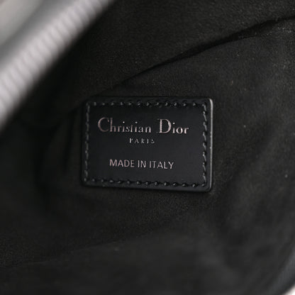 Christian Dior Calfskin Macrocannage Mini Dior Caro Tulip Bag Black 6 of 10