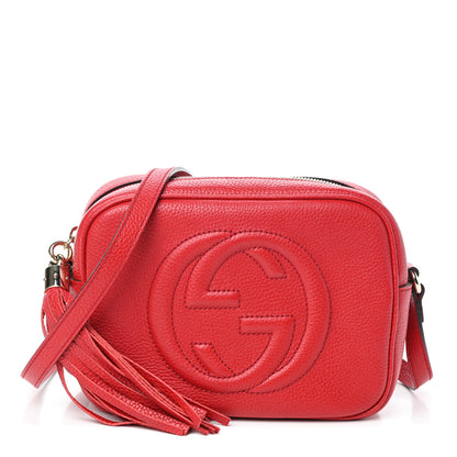 Gucci Pebbled Calfskin Small Soho Disco Bag Tabasco Red 1 of 9