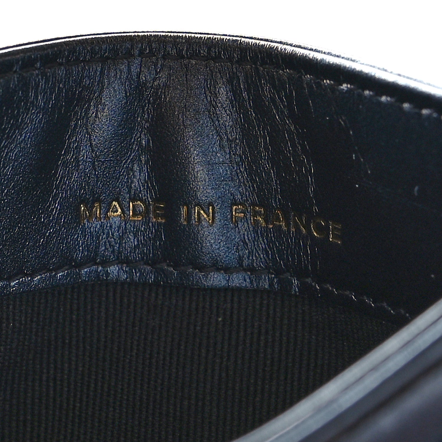 Chanel Metallic Lambskin Quilted Card Holder Dark Blue 7 of 9