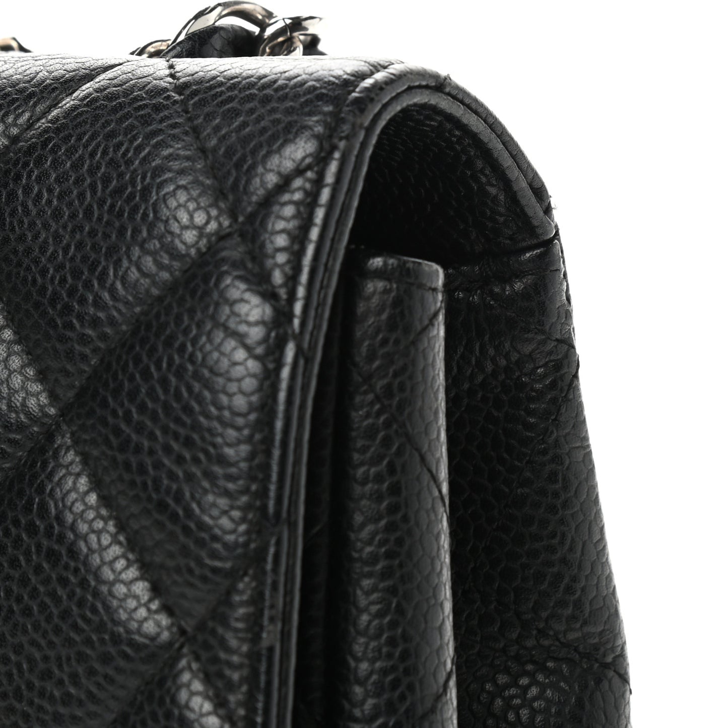 Caviar Quilted Jumbo Single Flap Black