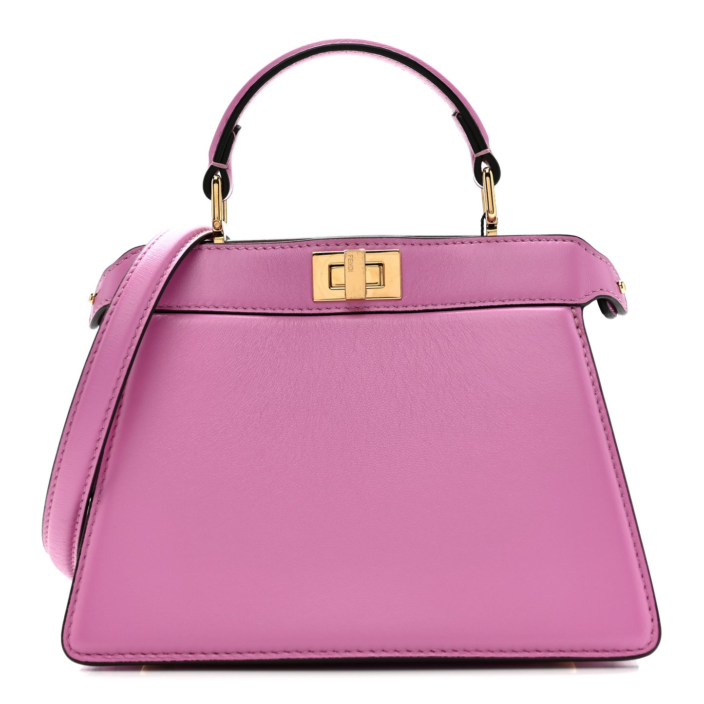 Shiny Nappa Petite Peekaboo I SEE U Satchel Rosa