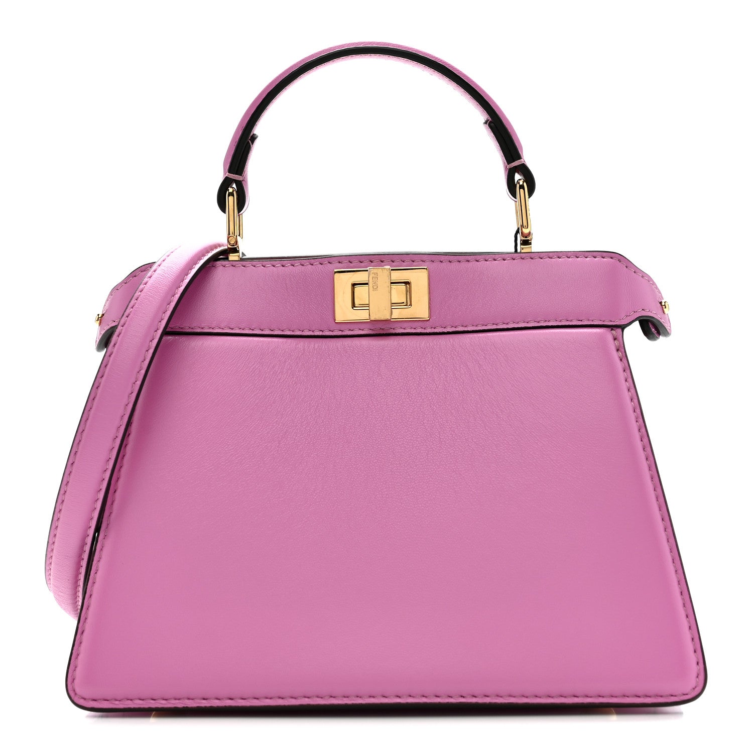 Fendi Shiny Nappa Petite Peekaboo I SEE U Satchel Rosa 1 of 11