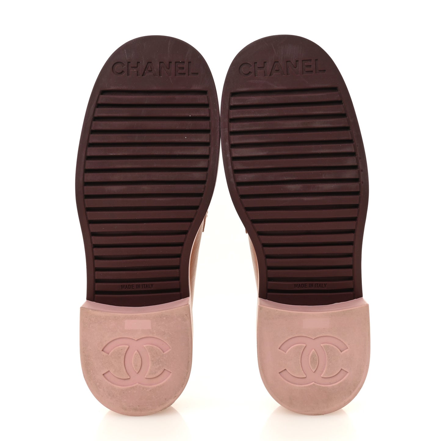 Lambskin Quilted CC Turnlock Loafers 35.5 Dark Pink