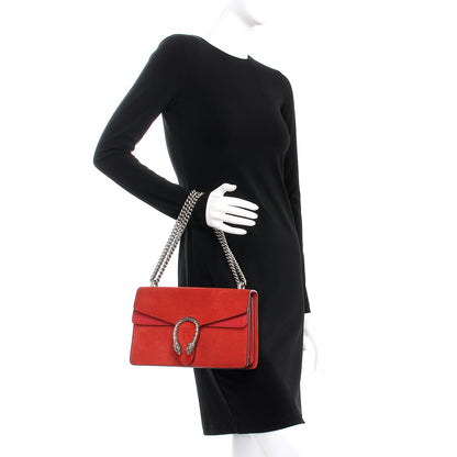 Gucci Suede Vitello Velvet Small Dionysus Shoulder Bag Vulcanic Red 3 of 11