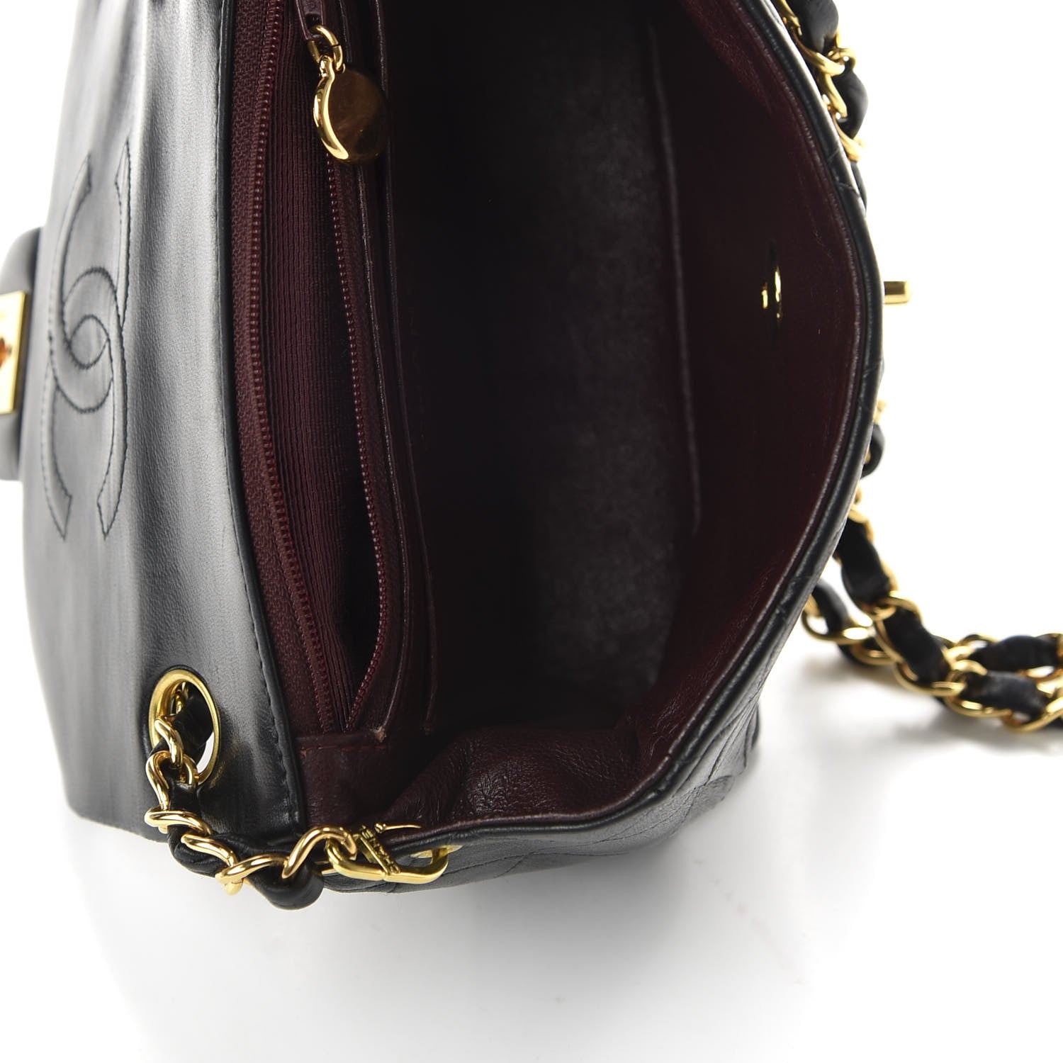 Chanel Lambskin Quilted Mini Square Flap Black 5 of 9