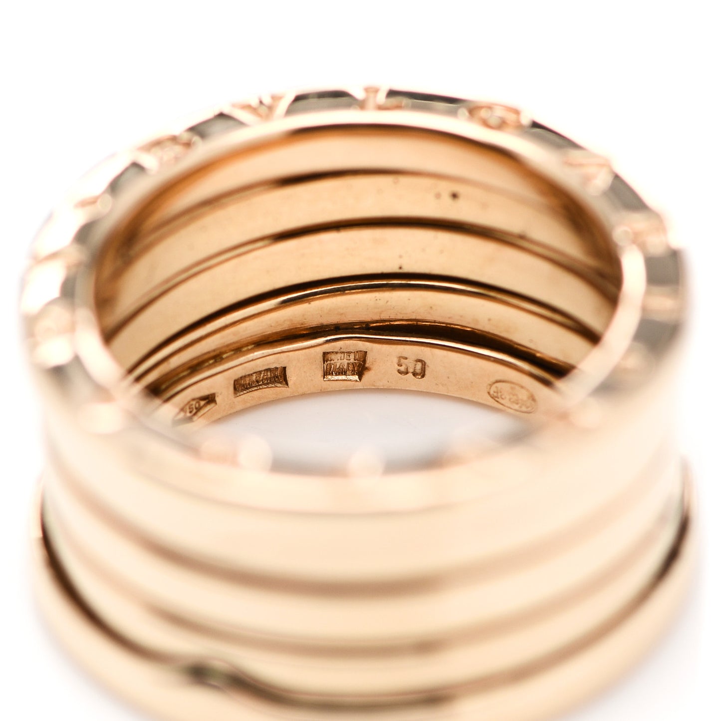 18K Yellow Gold B.Zero1 Four-Band Ring 50 5.25