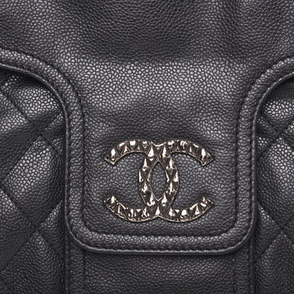 Chanel Glazed Caviar Coco Rider Flap Hobo Dark Grey 11 of 11