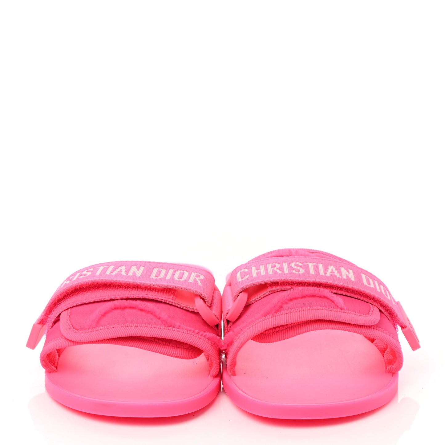 Technical Stretch Fabric Camouflage Dio(r)evolution Slide Sandals 38 Fuchsia Fluo