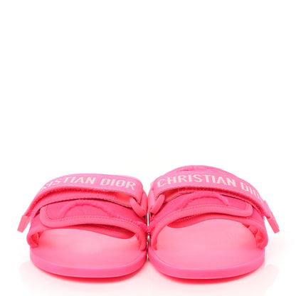 Christian Dior Technical Stretch Fabric Camouflage Dio(r)evolution Slide Sandals 38 Fuchsia Fluo 2 of 9