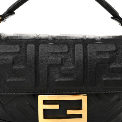 Fendi Nappa FF 1974 Embossed Mini Baguette Black 8 of 10
