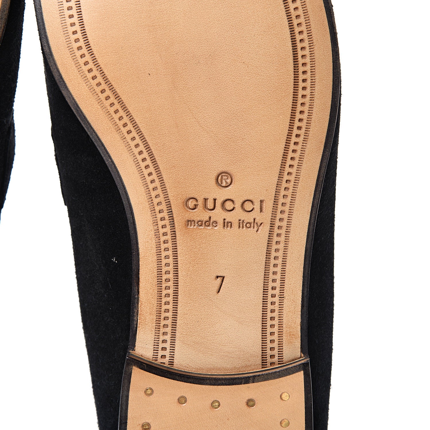 Gucci Suede Web Mens Horsebit Loafers 7 Navy 6 of 9