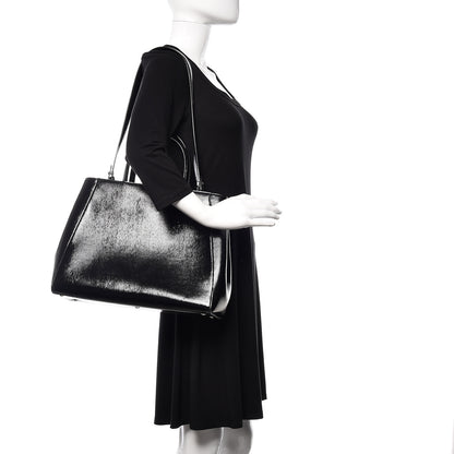 Fendi Patent Vitello Elite Regular 2Jours Tote Black 2 of 11