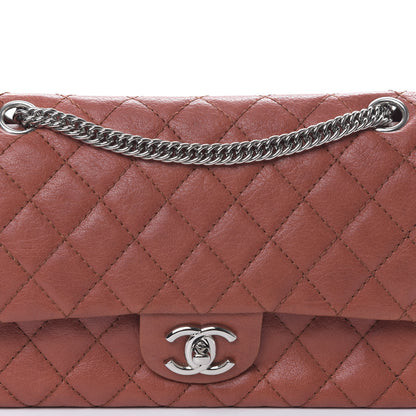 Chanel Glazed Lambskin Quilted Medium Double Flap Bijoux Chain Dark Orange 9 of 9