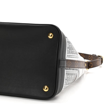 Louis Vuitton X FORNASETTI Calfskin Architettura Noe MM Black White 7 of 7