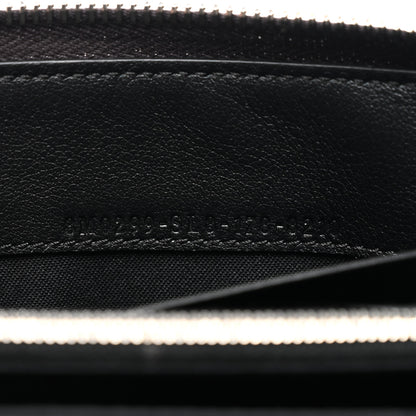 Fendi Snakeskin Metal Monster Eyes Zip Around Wallet Navy 8 of 12