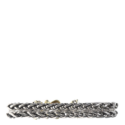 David Yurman Sterling Silver 14K Yellow Gold 6mm Double Wheat Buckle Bracelet 3 of 5
