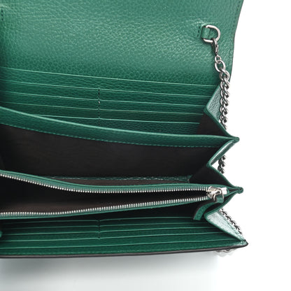 Gucci Calfskin Mini Dionysus Chain Wallet Emerald 5 of 9