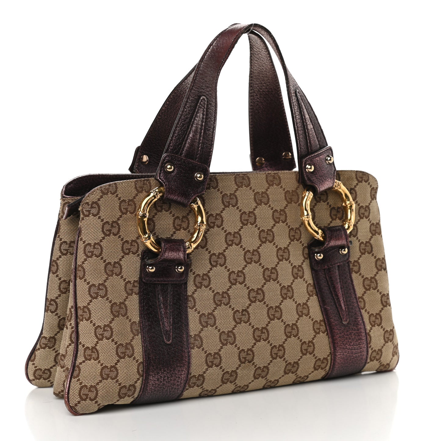 Monogram Small Bamboo Tote Bronze