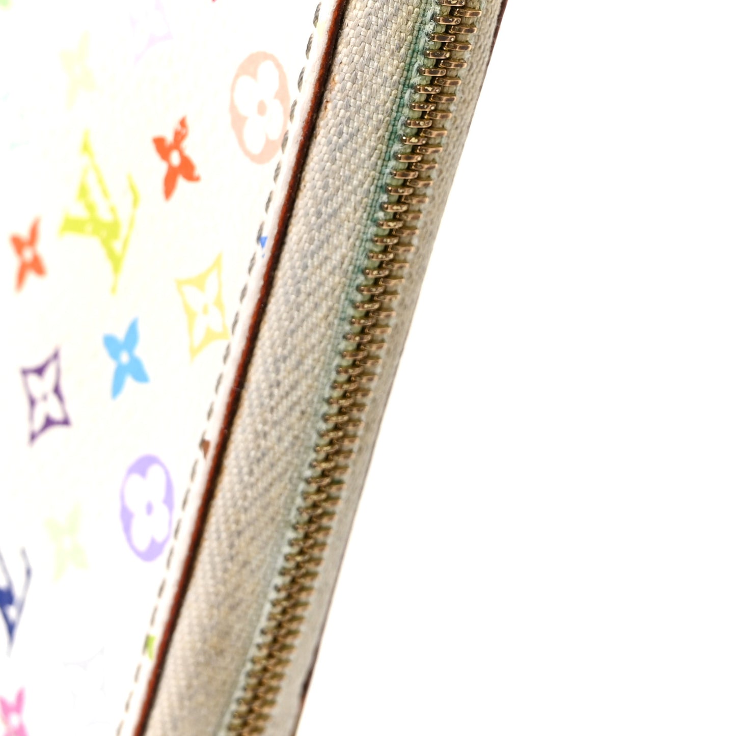 Monogram Multicolor Zippy Coin Purse Wallet White Litchi